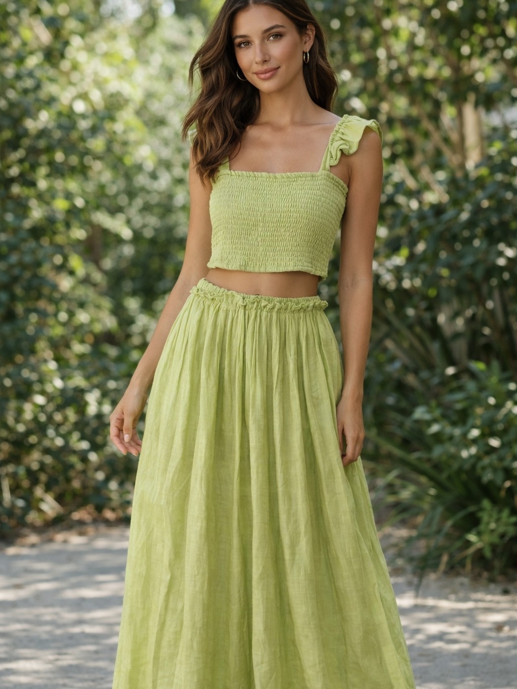 Picture Perfect Smocked Two-Piece Set. Lime Nwt